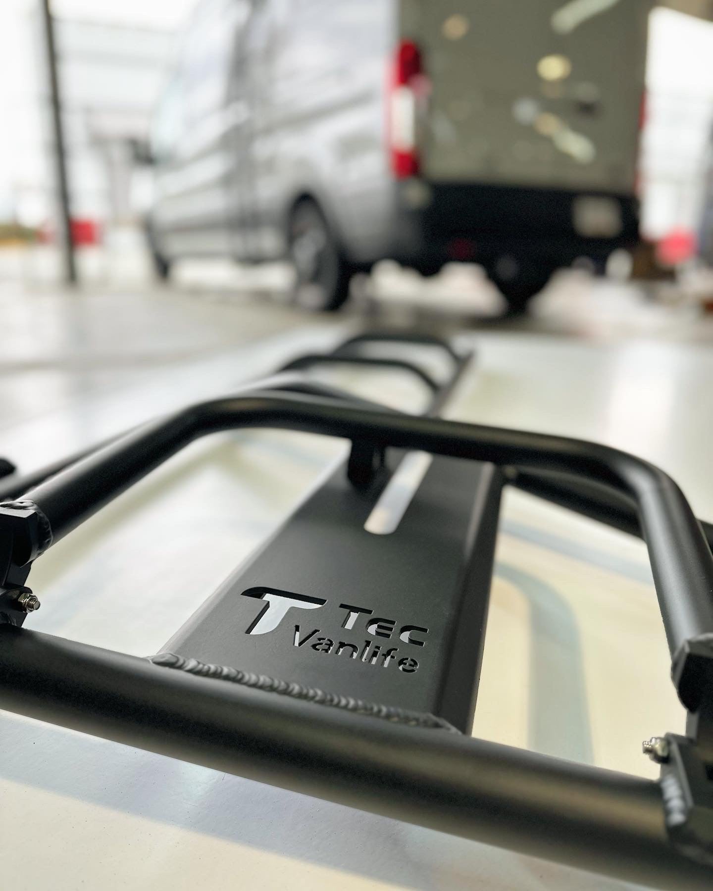 Ford Transit Rear Door Tire Ladder Carrier 180 Degree Door Hinge Focus Shot