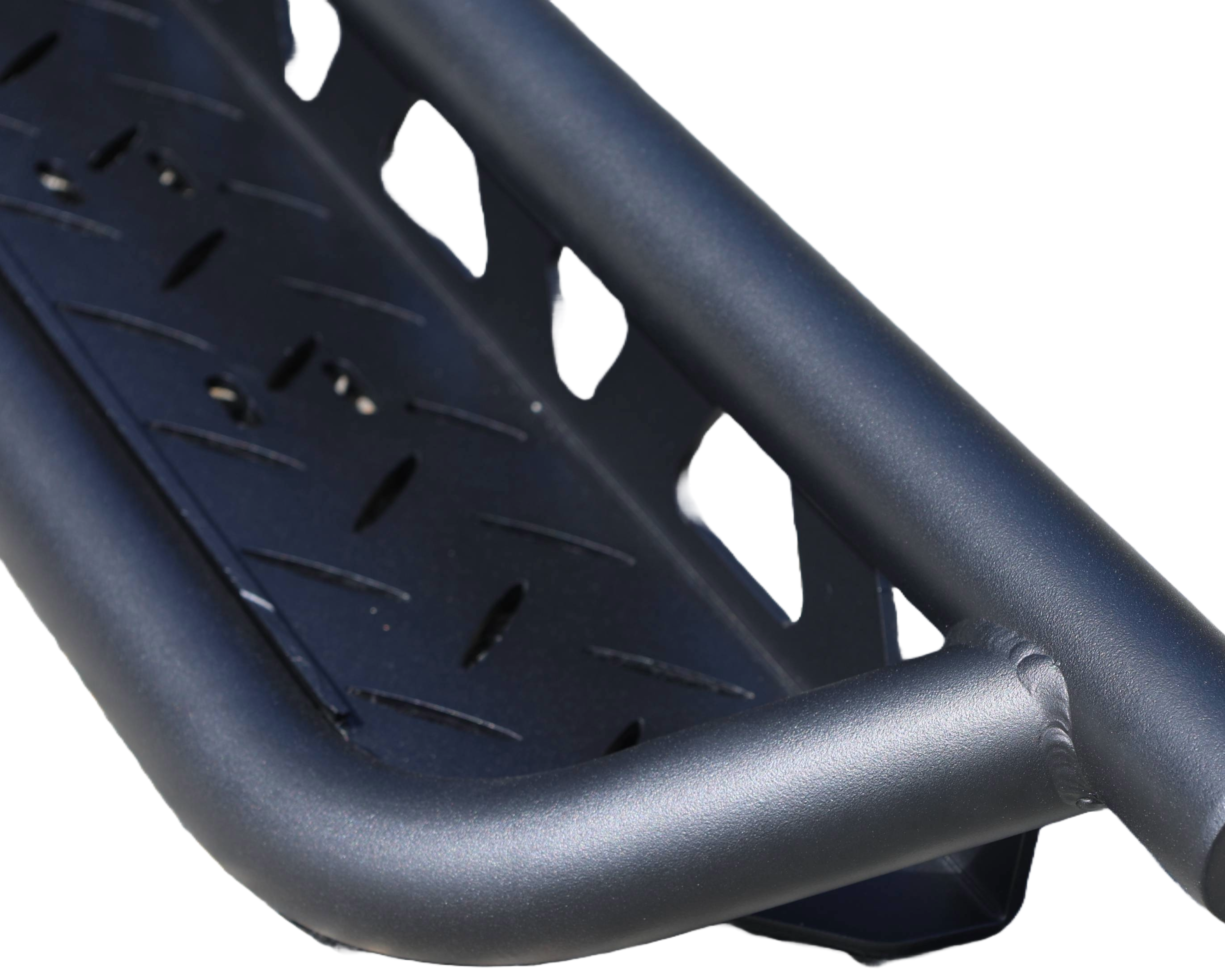 2007+ Mercedes Sprinter Full Length Drop Down Running Boards Studio Shot Weld Focus View