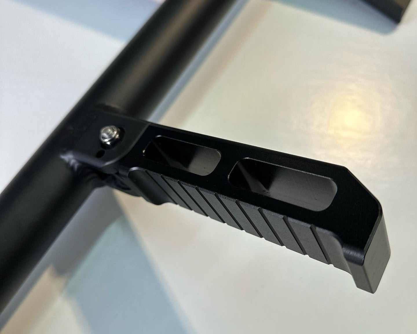 Ford Transit Rear Door Tire Ladder Carrier 180 Degree Door Hinge Focus Shot