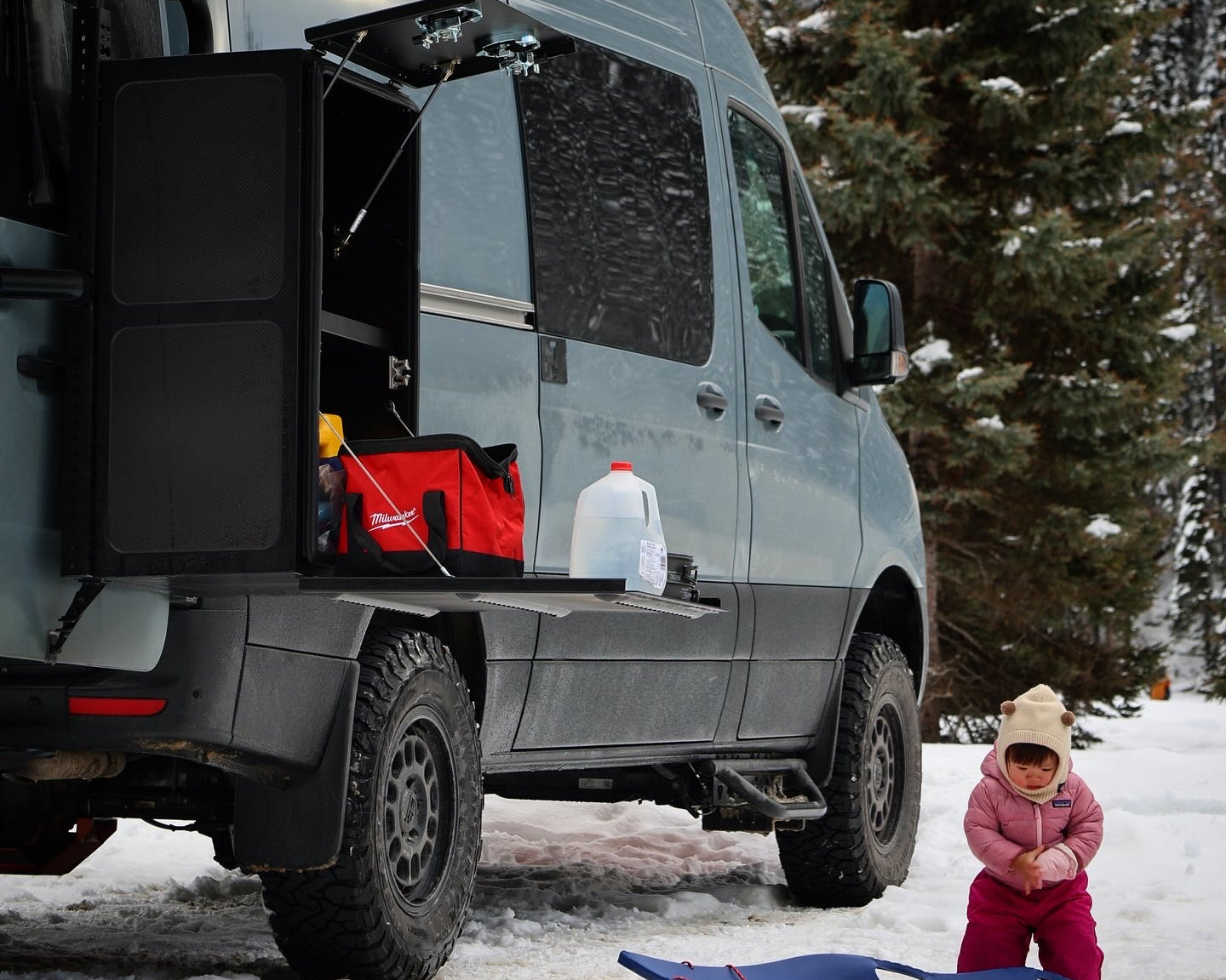 2007+ Mercedes Sprinter Rear Door Gear Rack