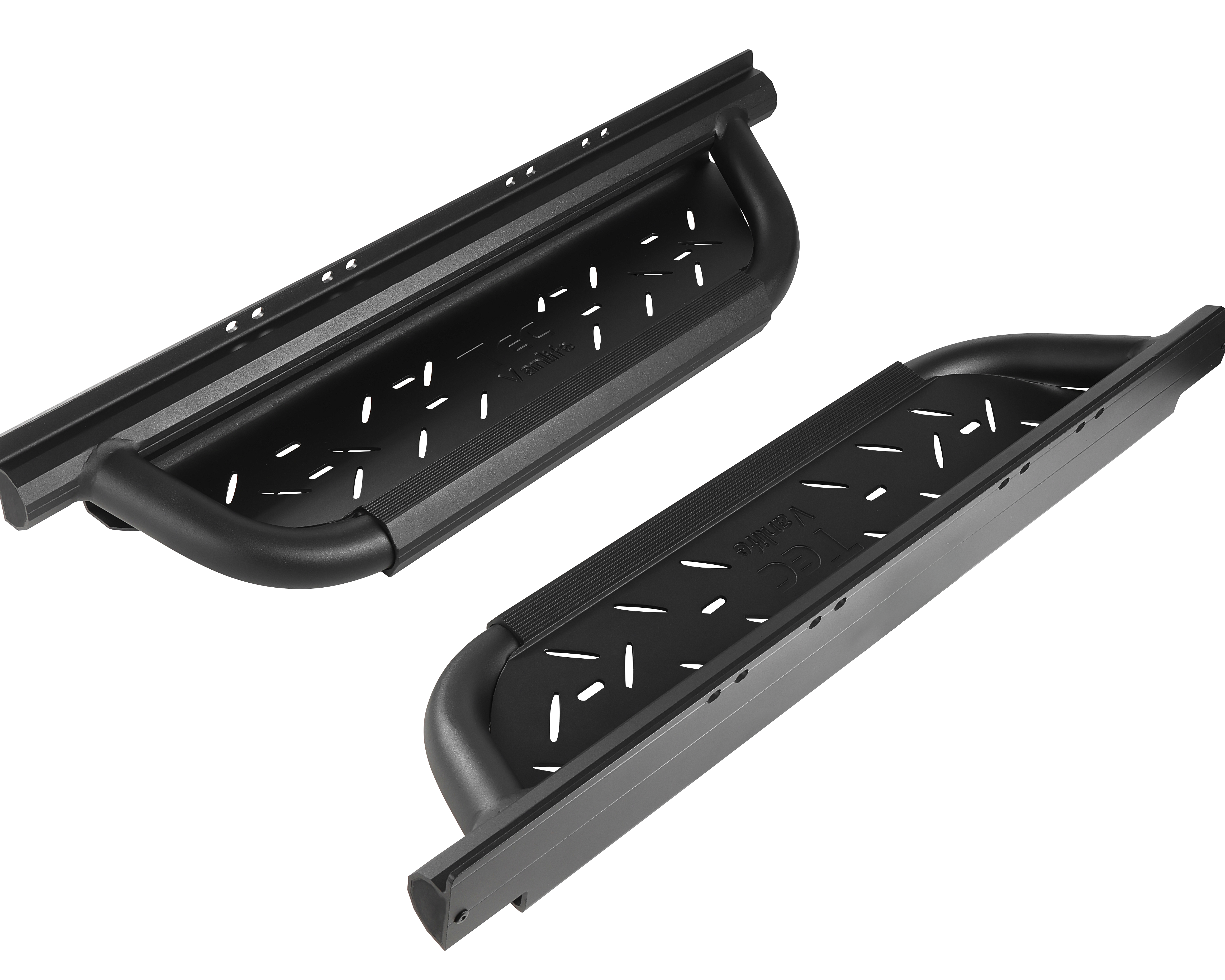 2007+ Mercedes Sprinter AntiSlip Drop Down Running Boards 2 Piece Set Angled View