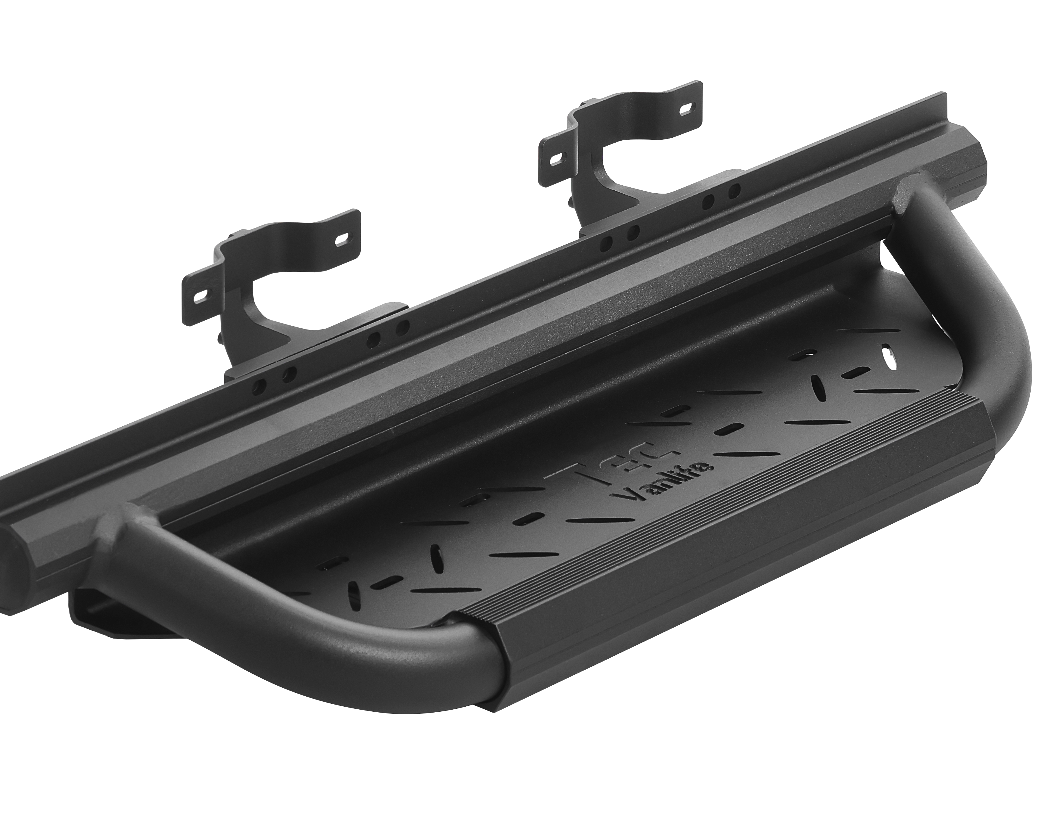 2007+ Mercedes Sprinter AntiSlip Drop Down Running Board Driver / Passenger With Support Bracket Angled View