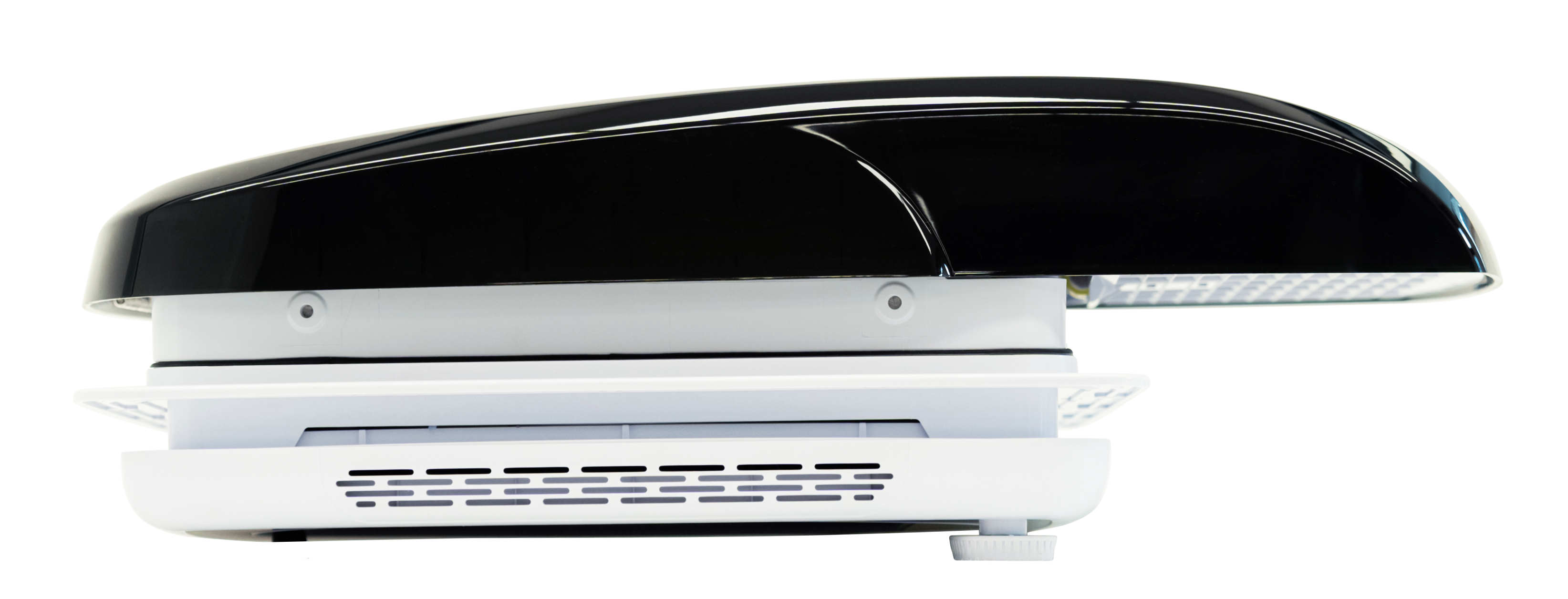 14" x 14" brushless DC roof fan with remote control.