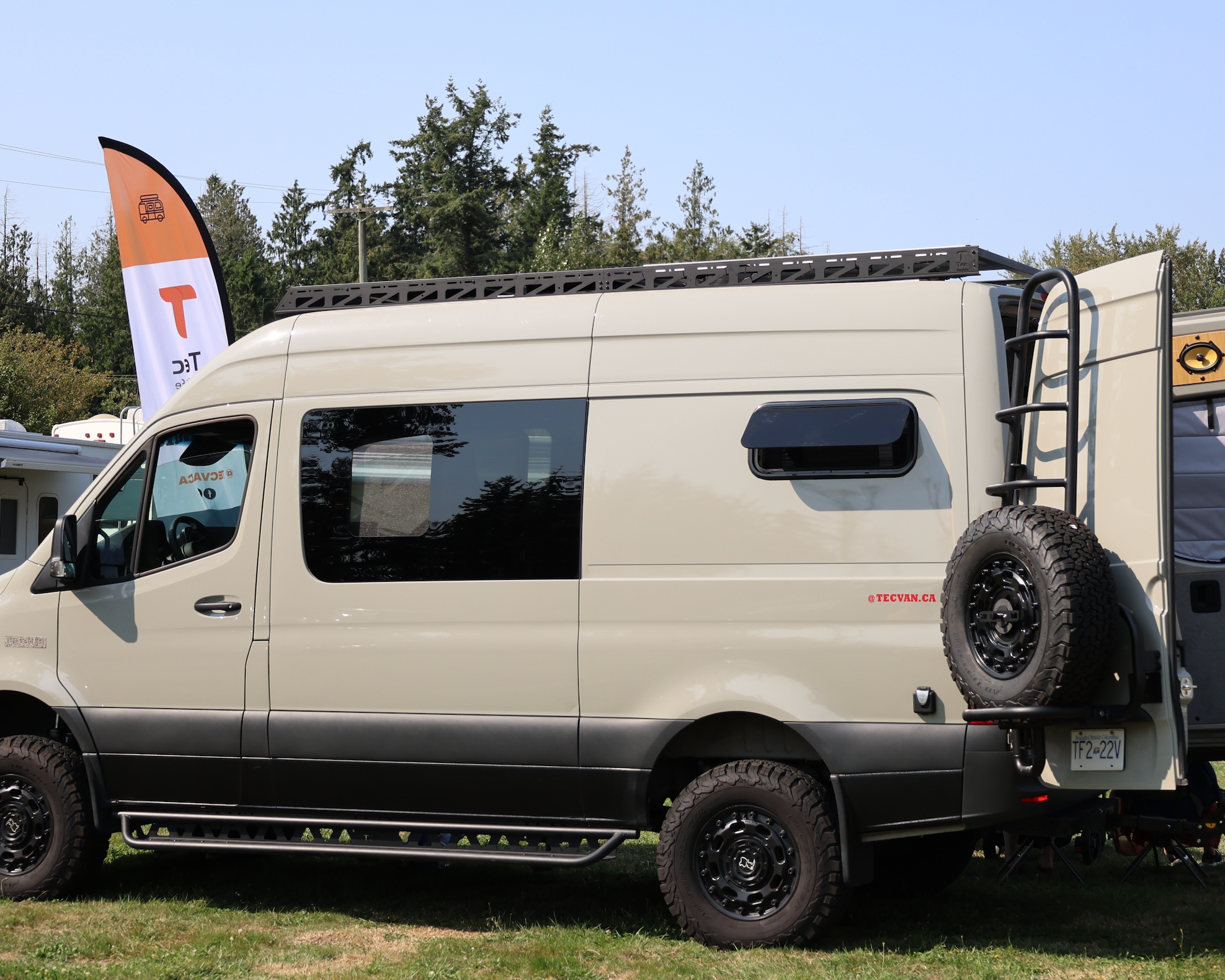 2007+ Mercedes Sprinter 144" High Roof Modular Roof Rack Fitted Side View