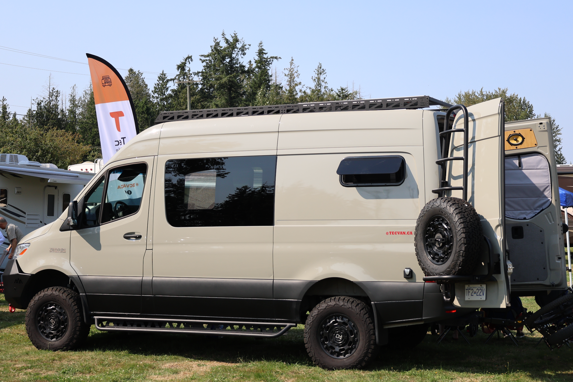 2007+ Mercedes Sprinter 144" High Roof Modular Roof Rack Fitted Side View