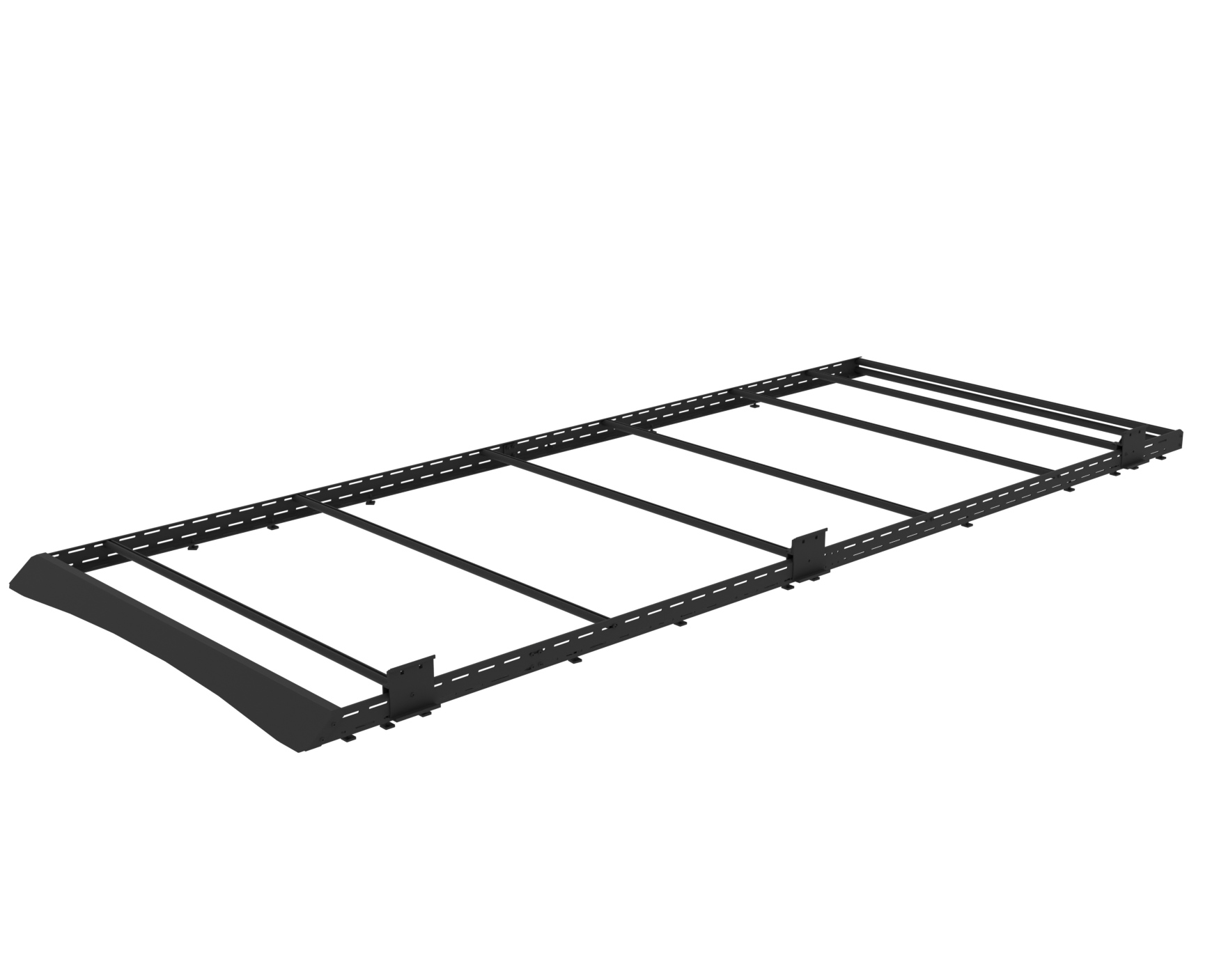 2007+ Mercedes Sprinter All Purpose Roof Rack 144 High Roof Rendered Angled View With Awning Bracket