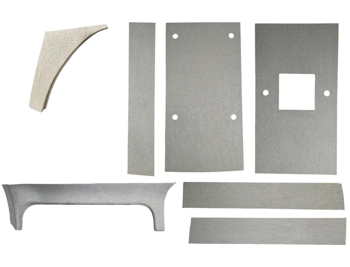 Five ceiling panels and two upper arch trim pieces included in the kit