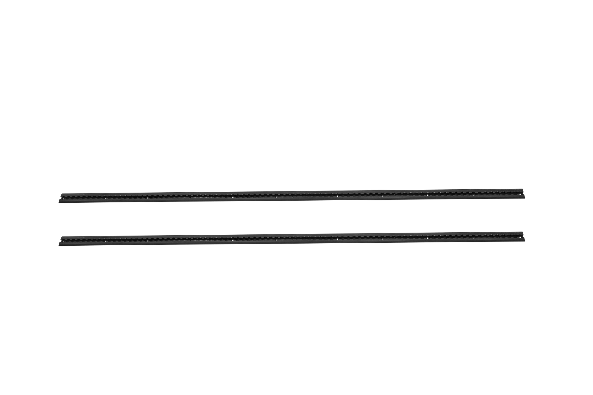 2x Flanged Anodized Black L track