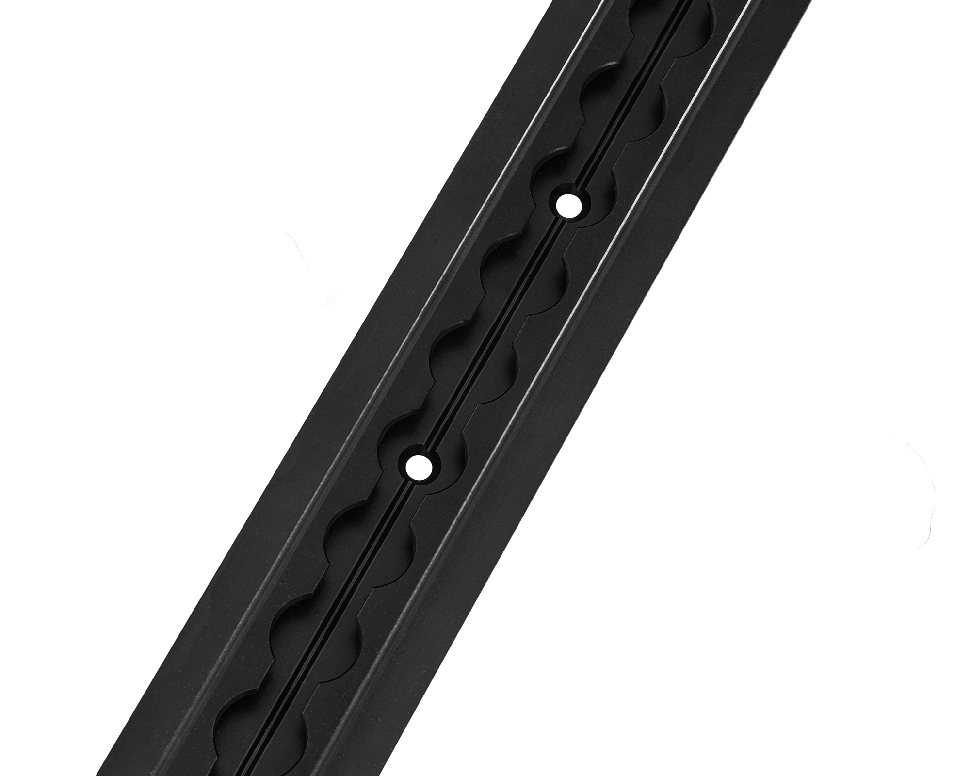 Aluminum L-track for mounting heavy gear.