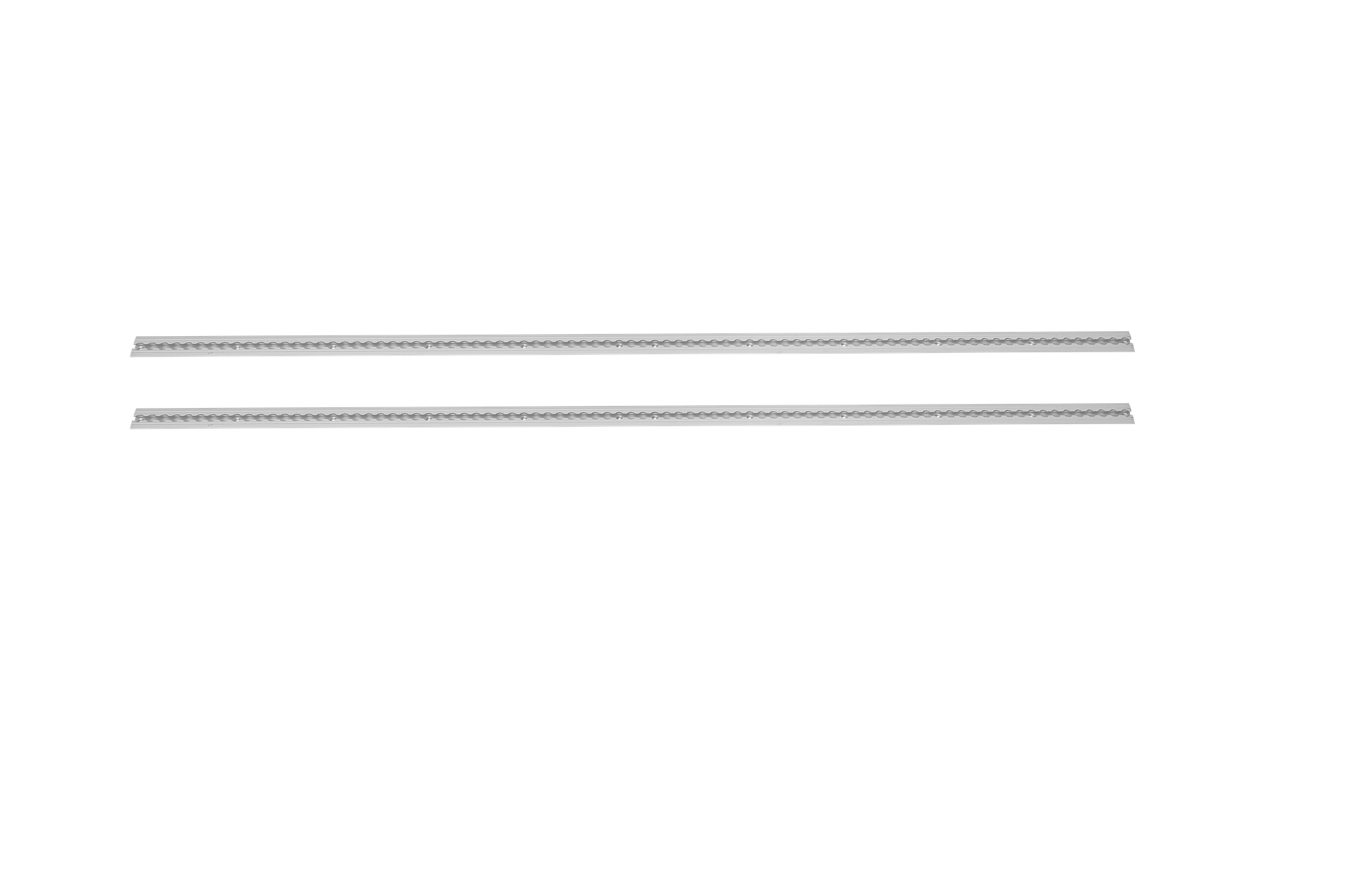 2x Flanged Satin Silver L track