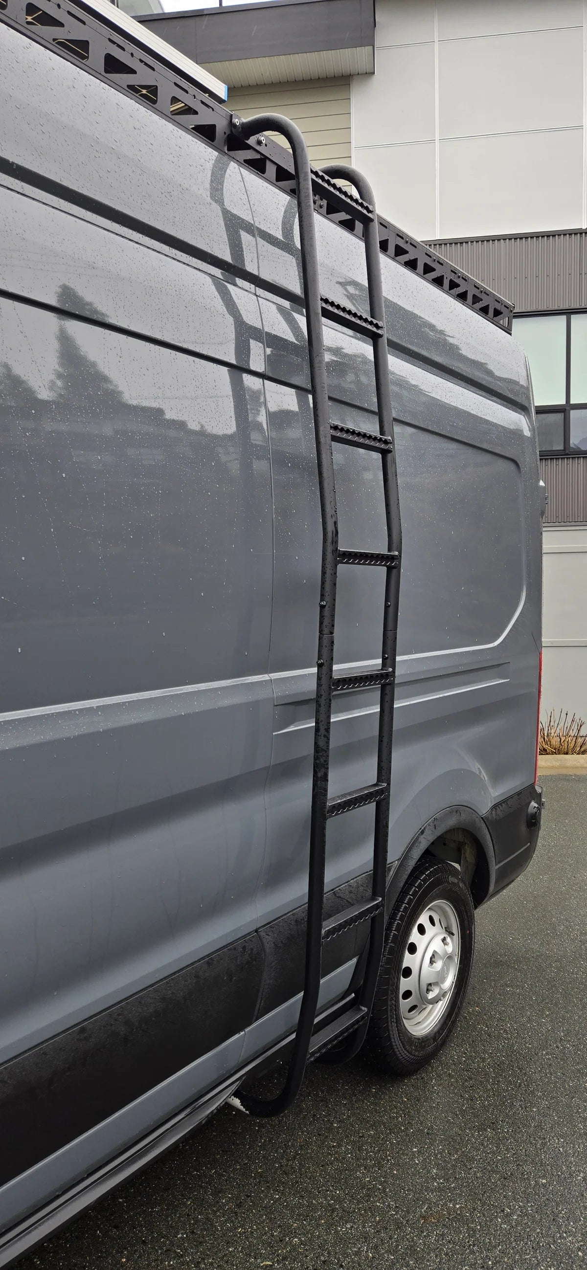 Ford Transit With Side Ladder Angled Shot