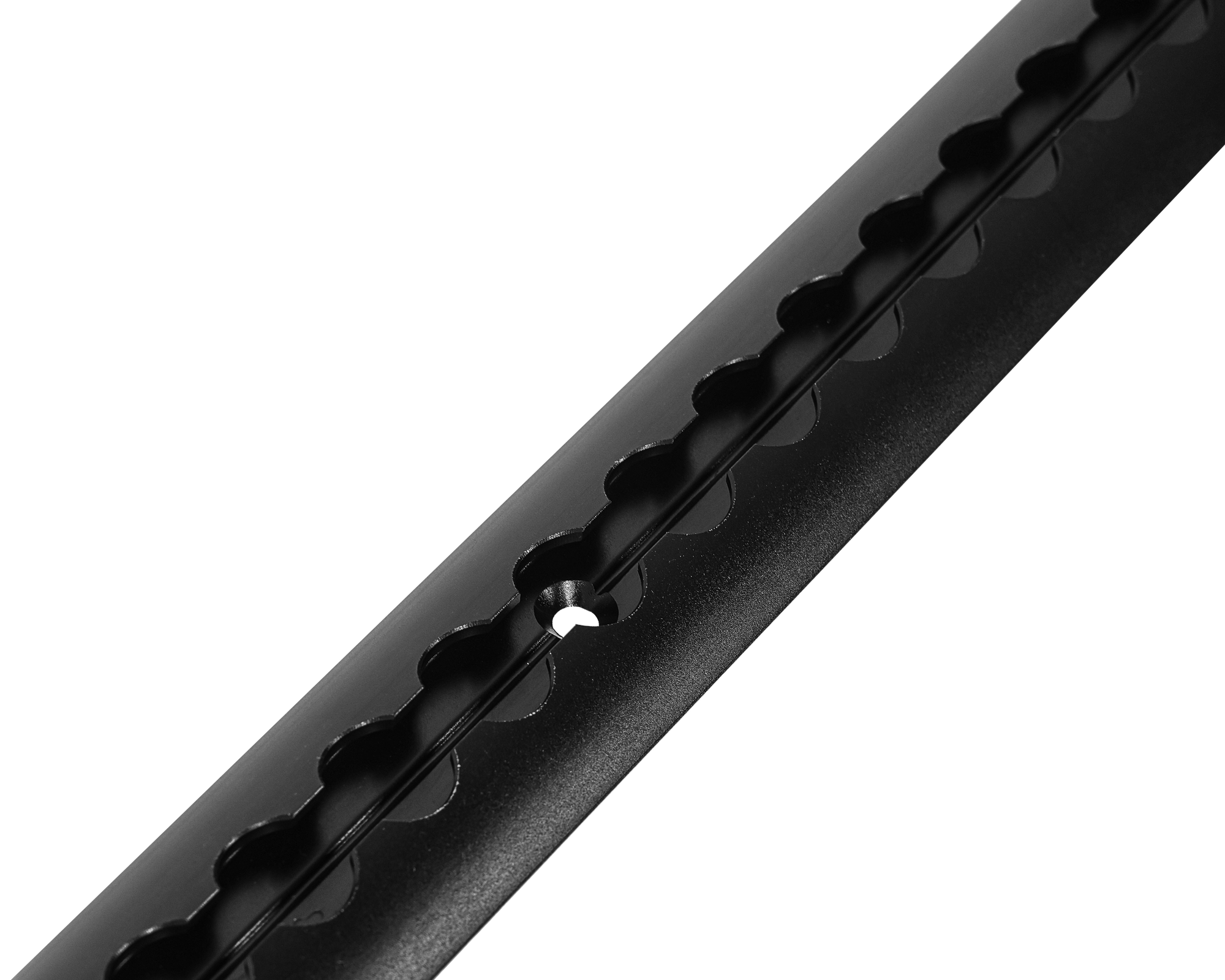 High capacity aluminum L-track with 3.5 mm channel and 1000 lb working load limit.