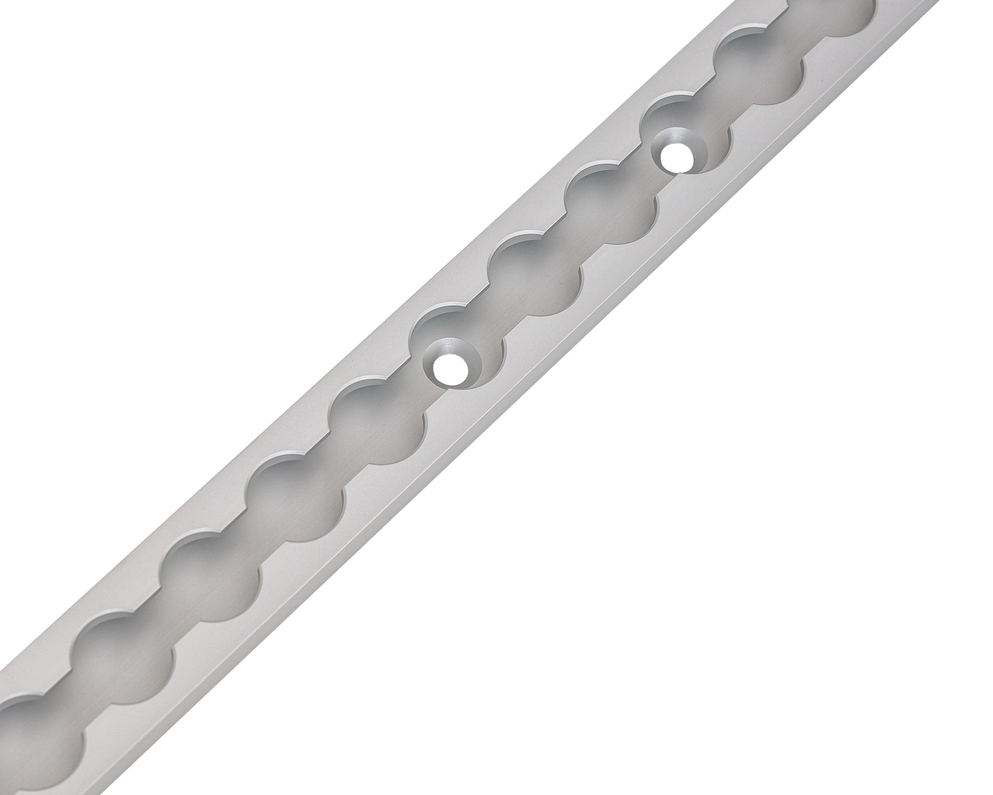 High capacity aluminum L-track with 3.5mm channel and 1000 lb working load limit.