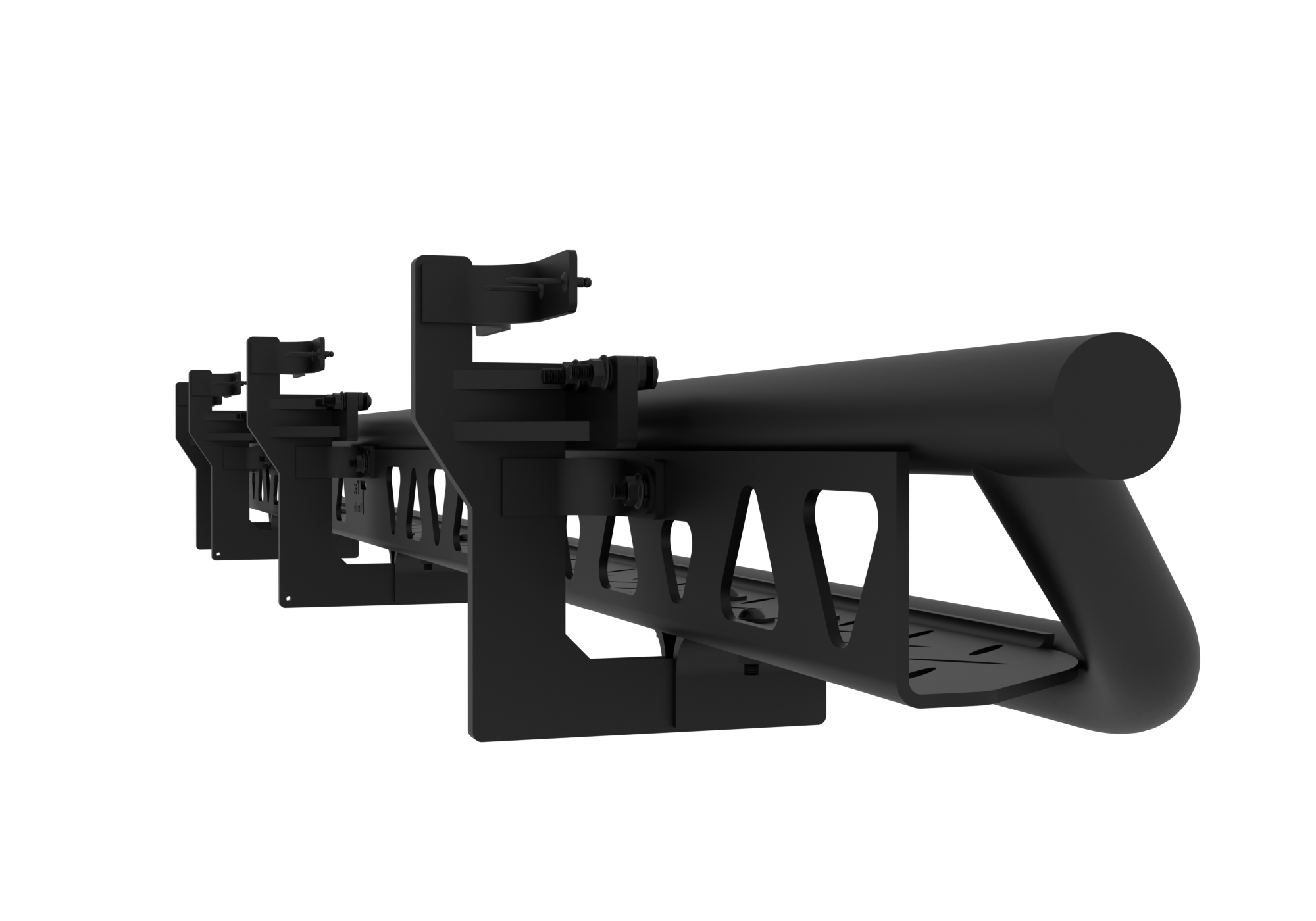 2007+ Mercedes Sprinter Full Length Drop Down Running Boards Rendered Bracket Focus View
