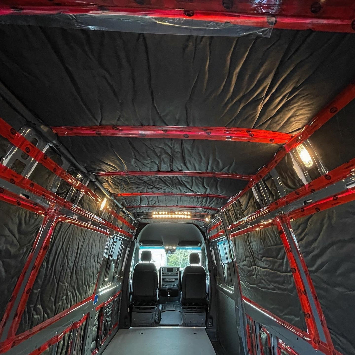 Sprinter walls and ceiling insulated with 3M Thinsulate