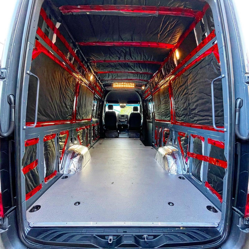 Sprinter insulated with 3M Thinsulate, view from the rear doors