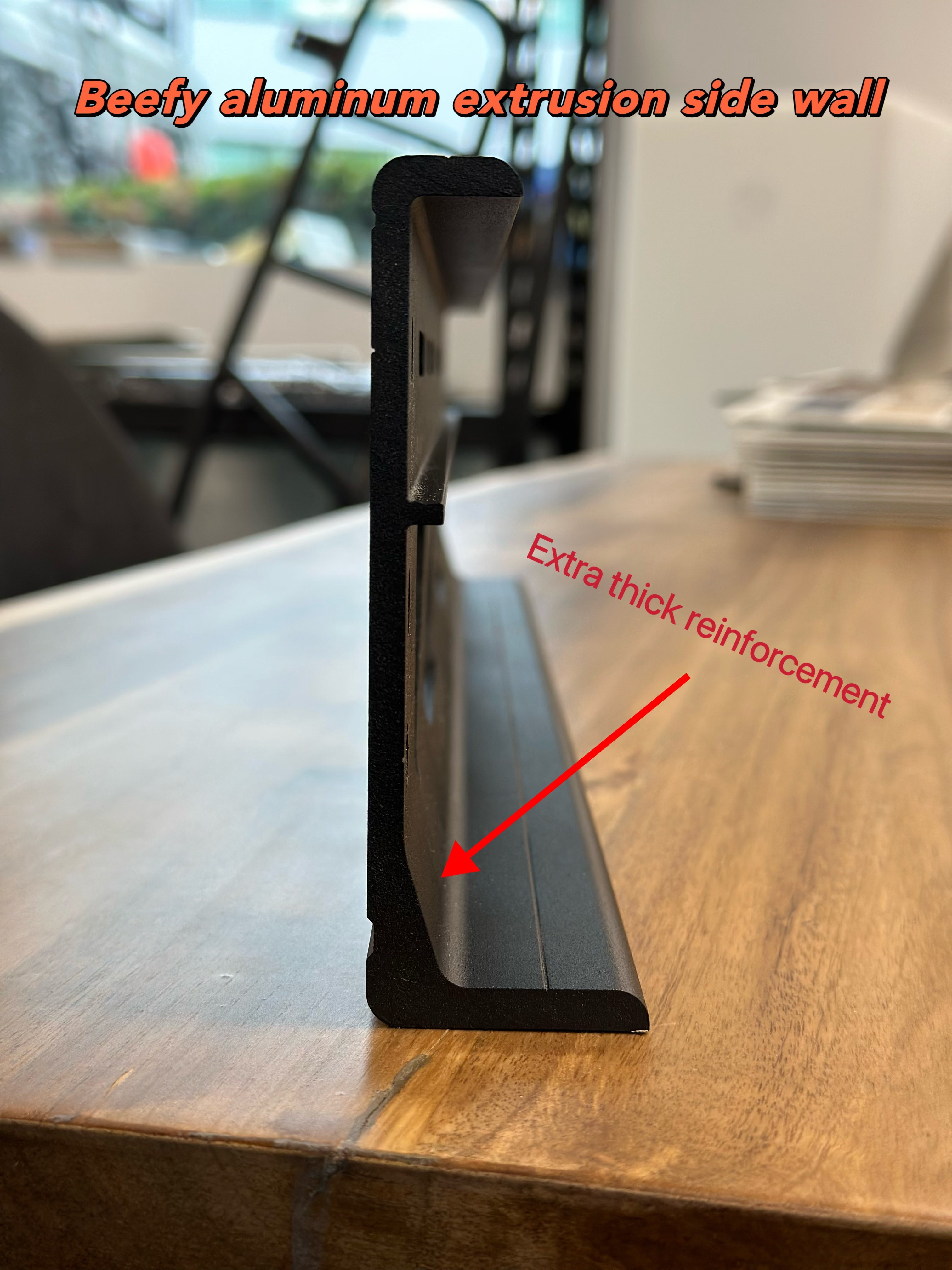 2015+ Ford Transit 148 High Roof Modular Roof Rack Fitted Side Focus View