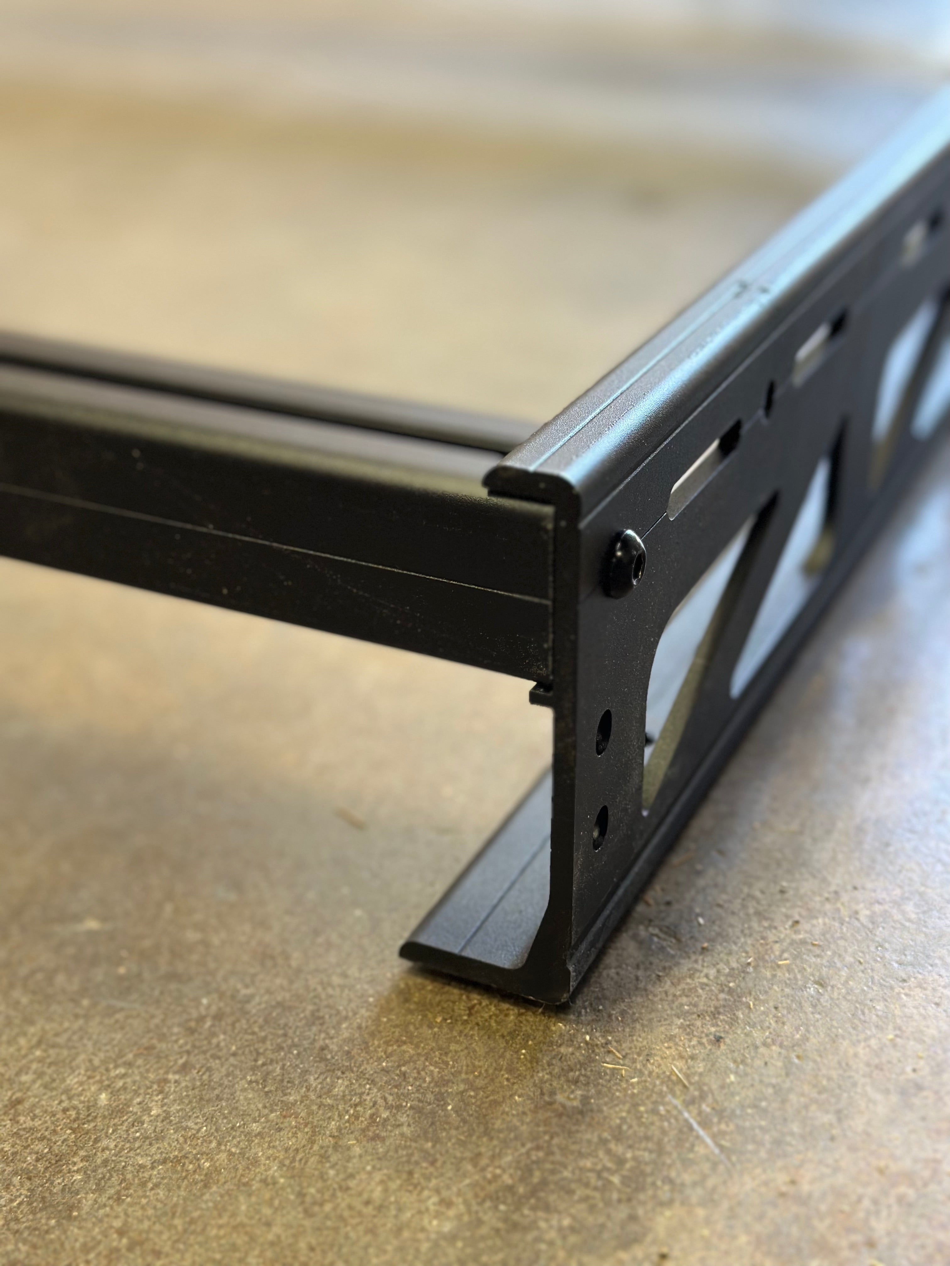 2015+ Ford Transit 148 High Roof Modular Roof Rack Joint Focus View