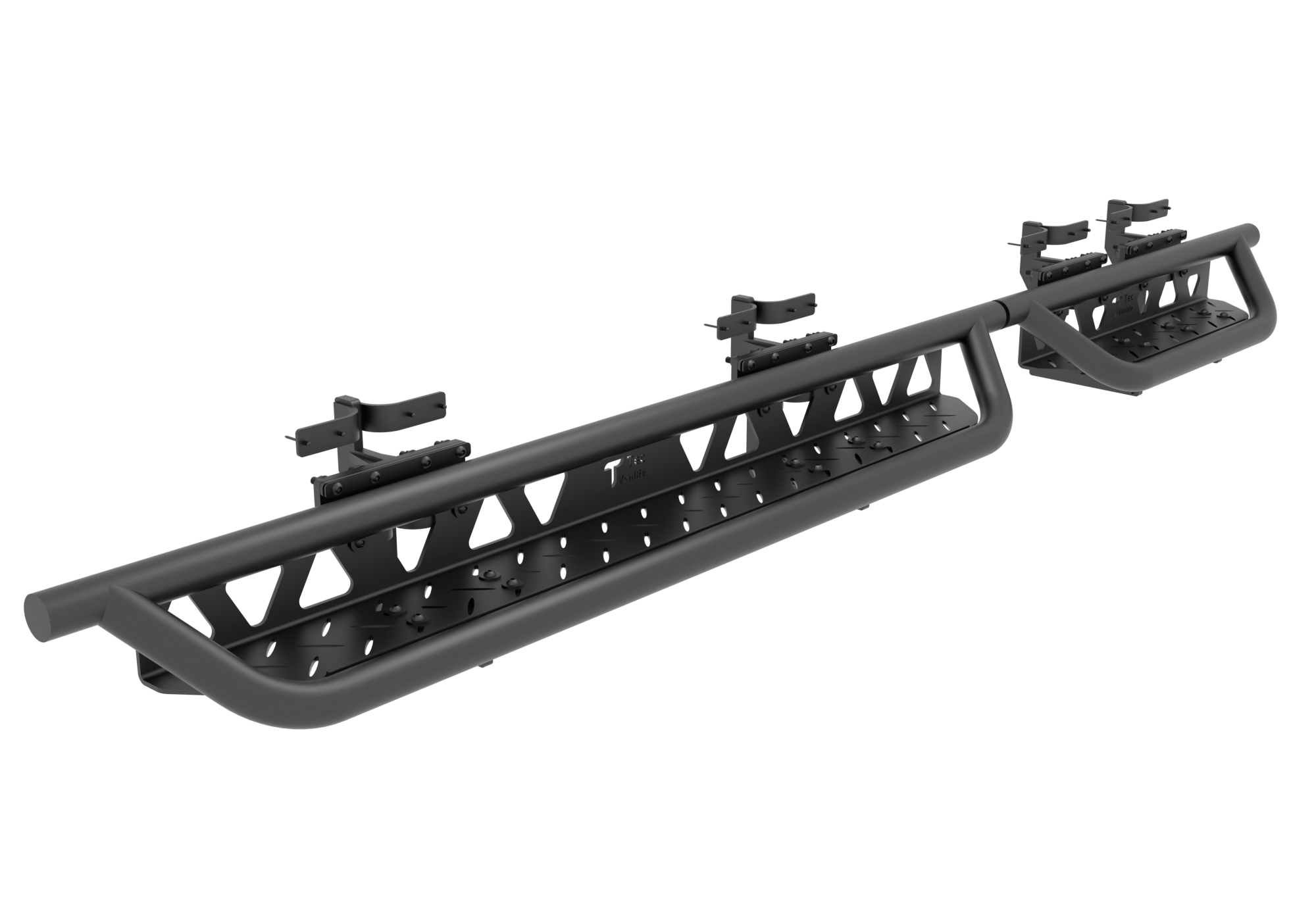 2007+ Mercedes Sprinter Modular Drop Down Running Boards Rendered Angled View