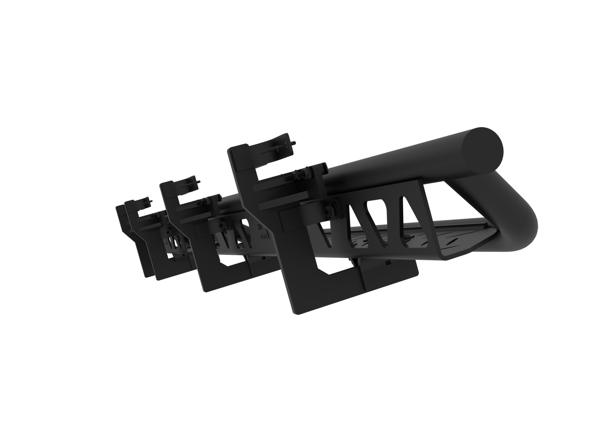 2007+ Mercedes Sprinter Modular Drop Down Running Boards Rendered Bracket Focus View