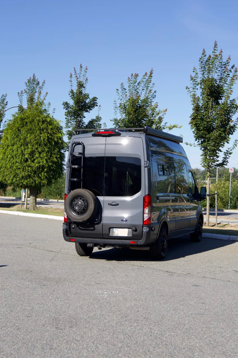 2015+ Ford Transit Rear Door Tire Ladder Carrier 270 Degree Door Hinge Fitted Shot