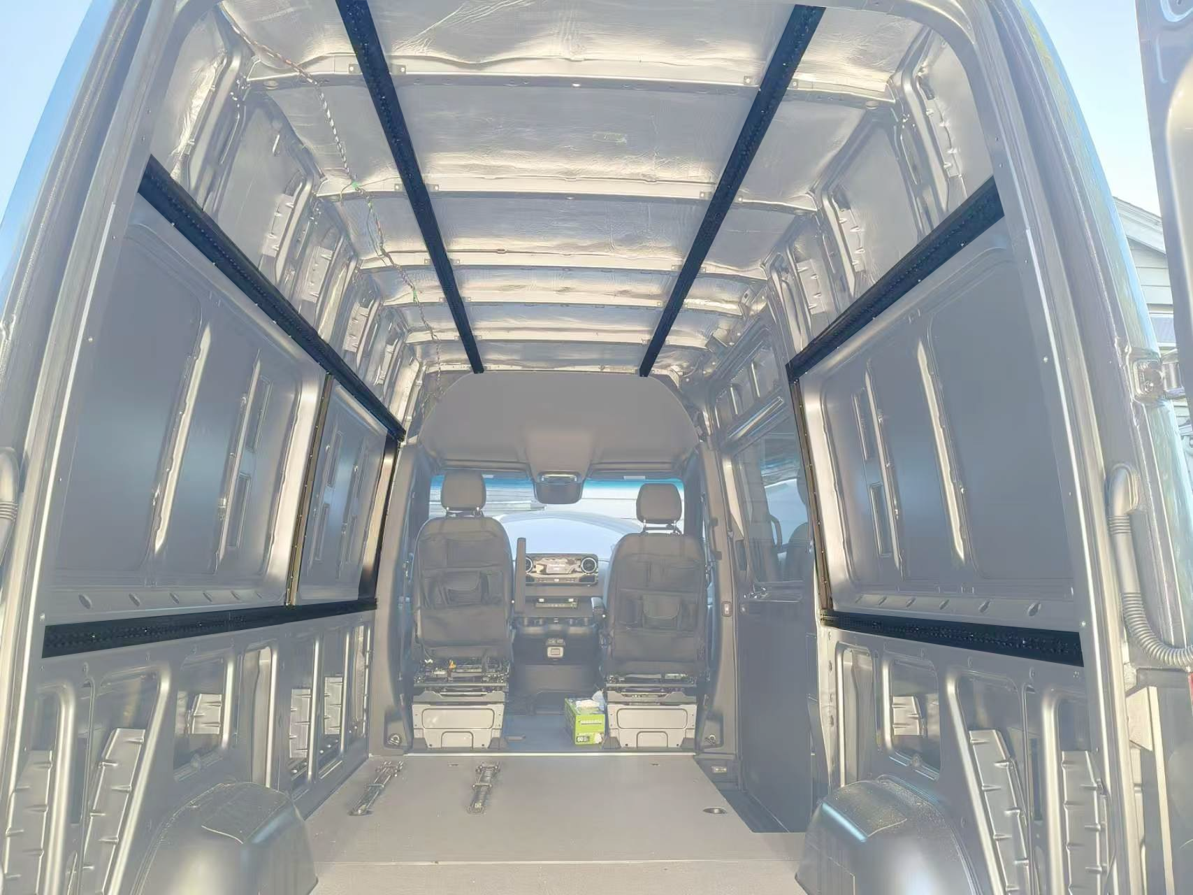 Wall and ceiling L-Track interior system